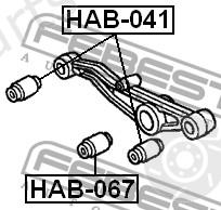  FEBEST part HAB067 Control Arm-/Trailing Arm Bush