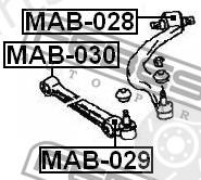  FEBEST part MAB030 Control Arm-/Trailing Arm Bush