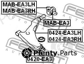  FEBEST part MABEA3RH Control Arm-/Trailing Arm Bush