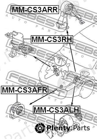  FEBEST part MM-CS3RH (MMCS3RH) Engine Mounting