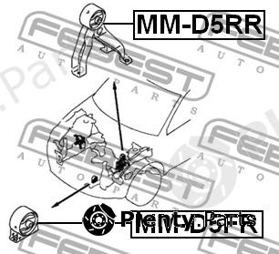  FEBEST part MMD5RR Engine Mounting