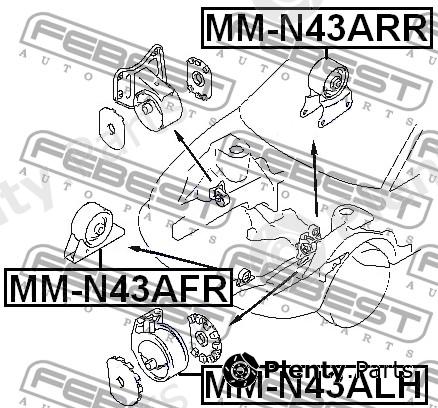  FEBEST part MMN43ARR Engine Mounting