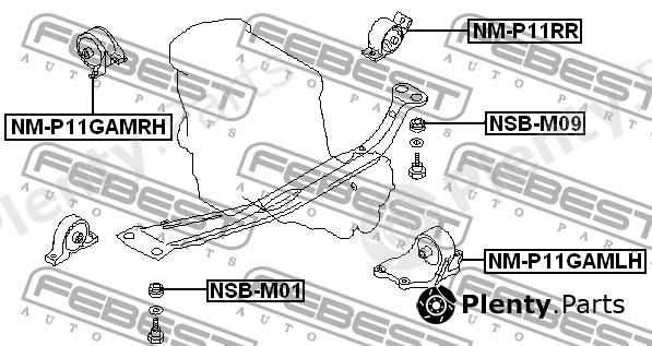  FEBEST part NMP11GAMLH Engine Mounting