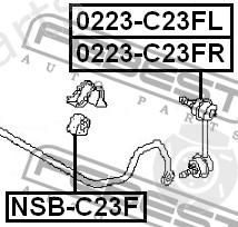  FEBEST part NSBC23F Stabiliser Mounting