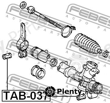  FEBEST part TAB037 Mounting, steering gear
