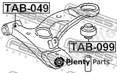  FEBEST part TAB099 Control Arm-/Trailing Arm Bush