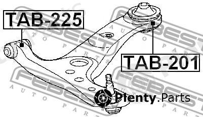  FEBEST part TAB225 Control Arm-/Trailing Arm Bush