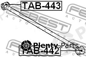  FEBEST part TAB443 Control Arm-/Trailing Arm Bush