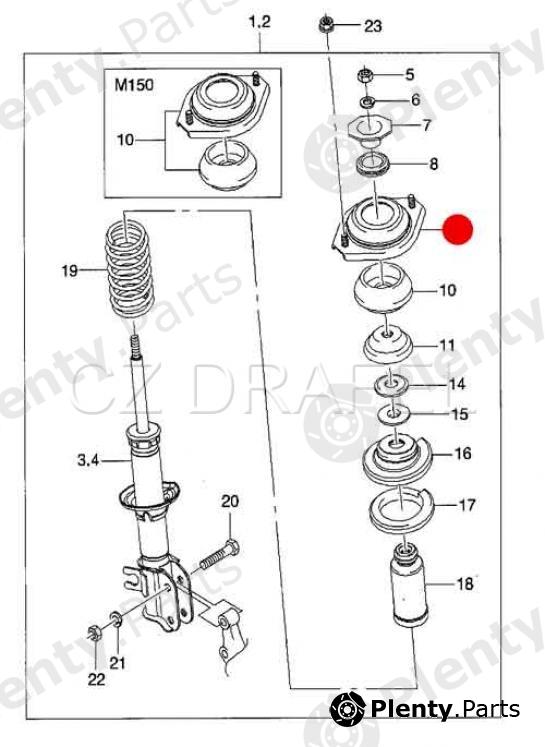 Genuine CHEVROLET / DAEWOO part 96320822 Mounting, shock absorbers