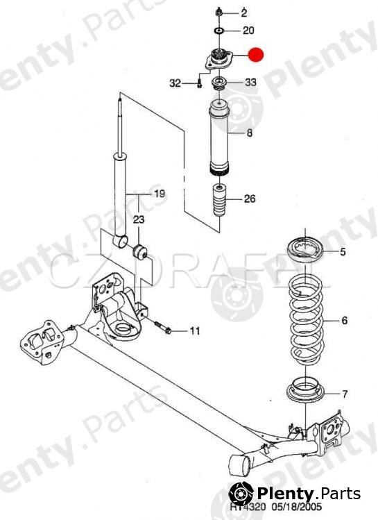 Genuine CHEVROLET / DAEWOO part 96456713 Top Strut Mounting