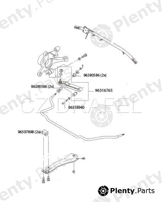 Genuine CHEVROLET / DAEWOO part 96507898 Bearing Bush, stabiliser