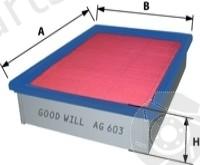  GOODWILL part AG603 Air Filter
