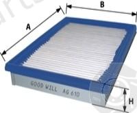  GOODWILL part AG610 Air Filter