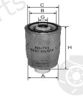  GOODWILL part FG104 Fuel filter
