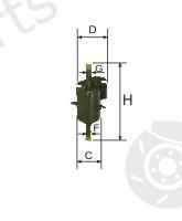  GOODWILL part FG210 Fuel filter