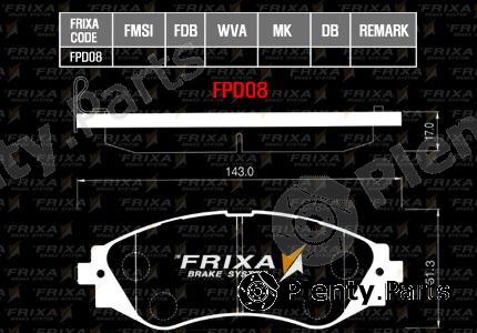  HANKOOK part FPD08 Brake Pad Set, disc brake