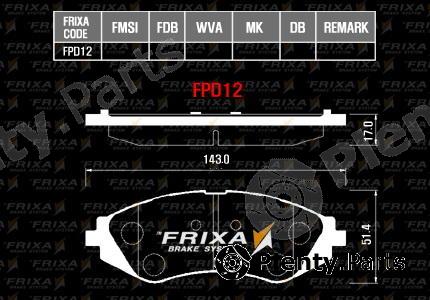  HANKOOK part FPD12 Brake Pad Set, disc brake