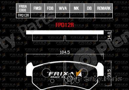  HANKOOK part FPD12R Brake Pad Set, disc brake