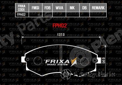  HANKOOK part FPH02 Brake Pad Set, disc brake