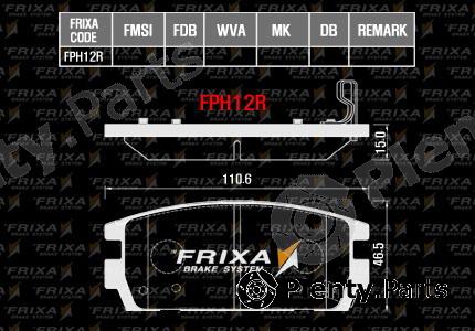  HANKOOK part FPH12R Brake Pad Set, disc brake