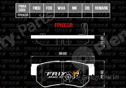  HANKOOK part FPHXGR Brake Pad Set, disc brake