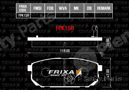  HANKOOK part FPK15R Brake Pad Set, disc brake