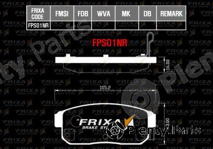  HANKOOK part FPS01NR Brake Pad Set, disc brake