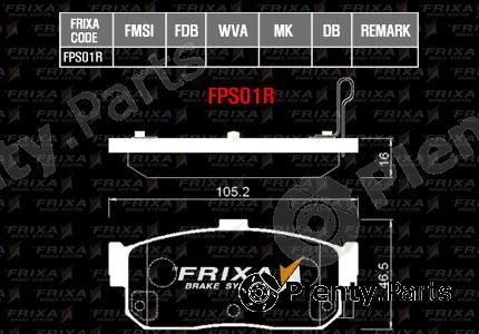  HANKOOK part FPS01R Brake Pad Set, disc brake