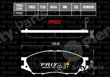 HANKOOK part FPS02 Brake Pad Set, disc brake