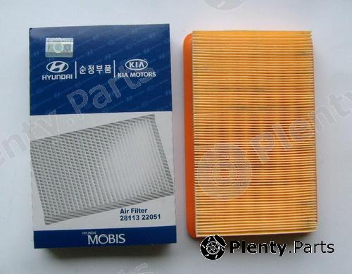 Genuine HYUNDAI / KIA (MOBIS) part 28113-22051 (2811322051) Air Filter