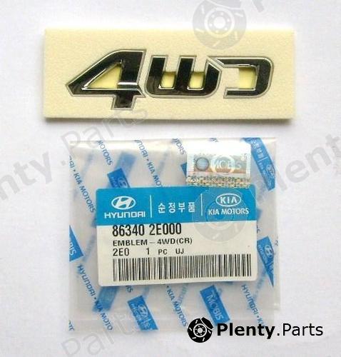 Genuine HYUNDAI / KIA (MOBIS) part 863402E000 Tailgate Emblem