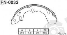  NiBK part FN0032 Brake Shoe Set