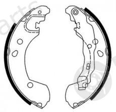  NiBK part FN1255 Brake Shoe Set
