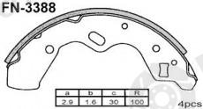  NiBK part FN3388 Brake Shoe Set