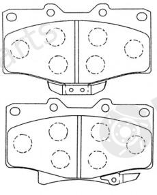  NiBK part PN1351 Brake Pad Set, disc brake