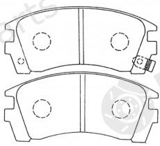  NiBK part PN2225 Brake Pad Set, disc brake