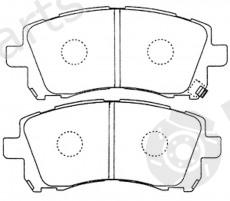  NiBK part PN7390 Brake Pad Set, disc brake