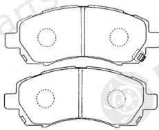  NiBK part PN7398 Brake Pad Set, disc brake