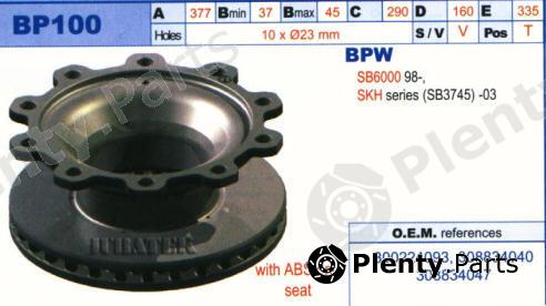  JURATEK part BP100 Brake Disc