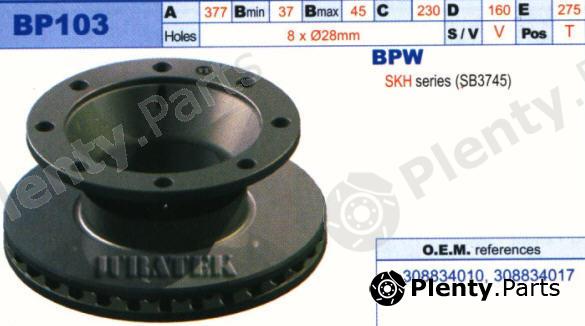 JURATEK part BP103 Brake Disc