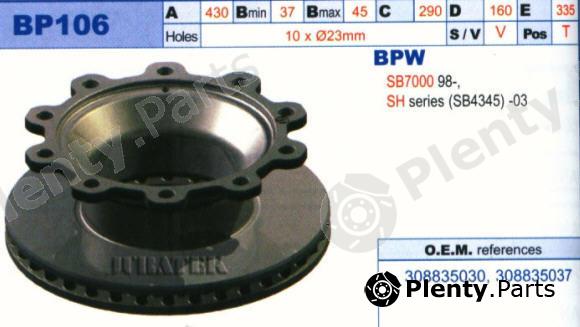 JURATEK part BP106 Brake Disc