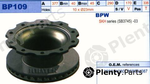  JURATEK part BP109 Brake Disc