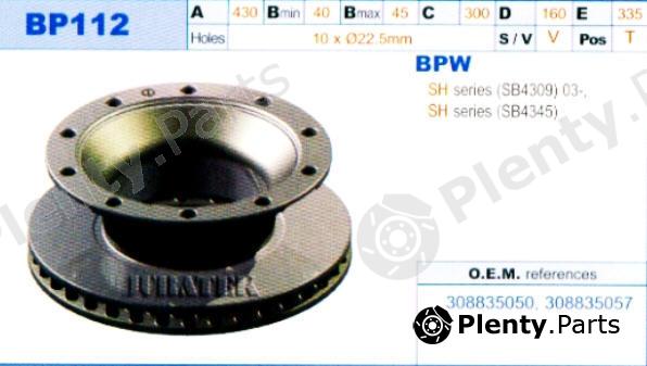  JURATEK part BP112 Brake Disc