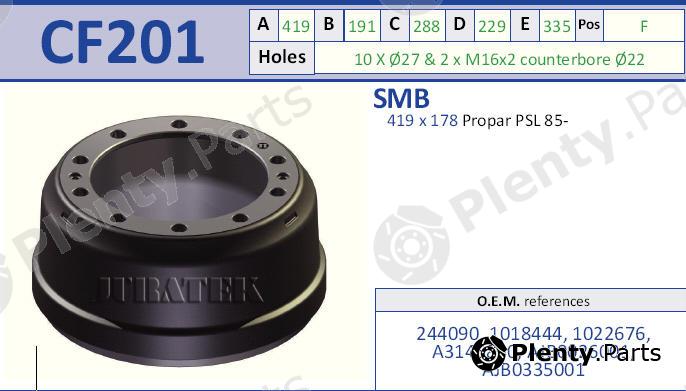  JURATEK part CF201 Brake Drum