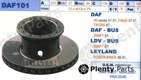  JURATEK part DAF101 Brake Disc