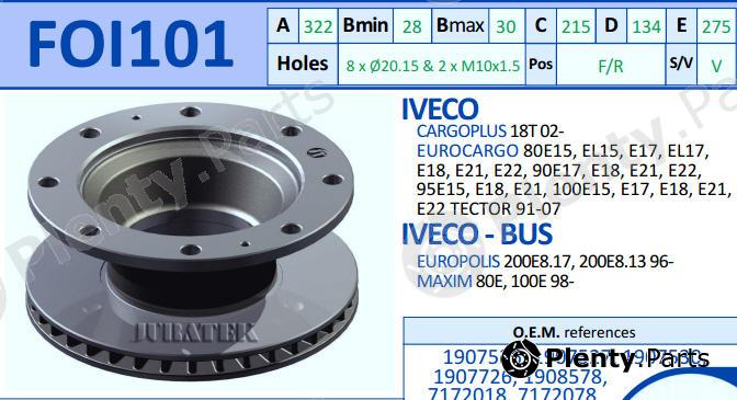  JURATEK part FOI101 Brake Disc