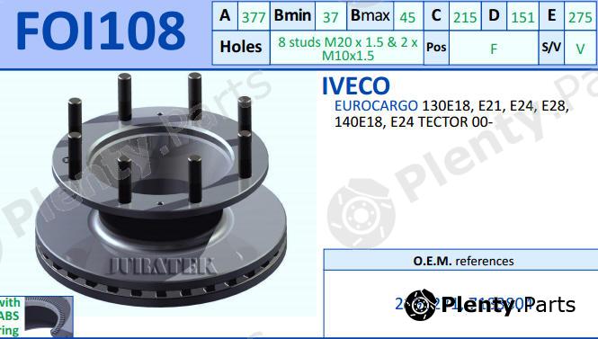  JURATEK part FOI108 Brake Disc