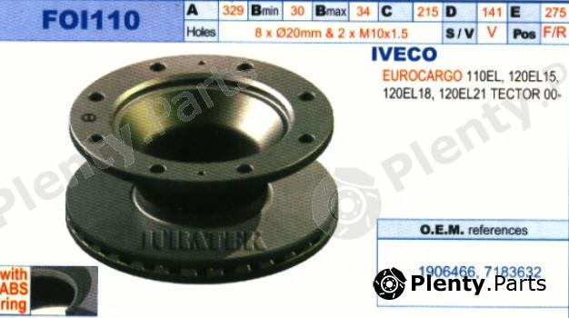  JURATEK part FOI110 Brake Disc