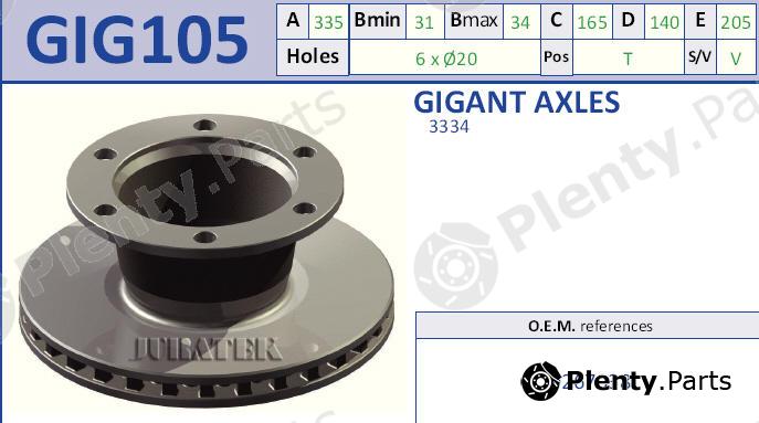  JURATEK part GIG105 Brake Disc
