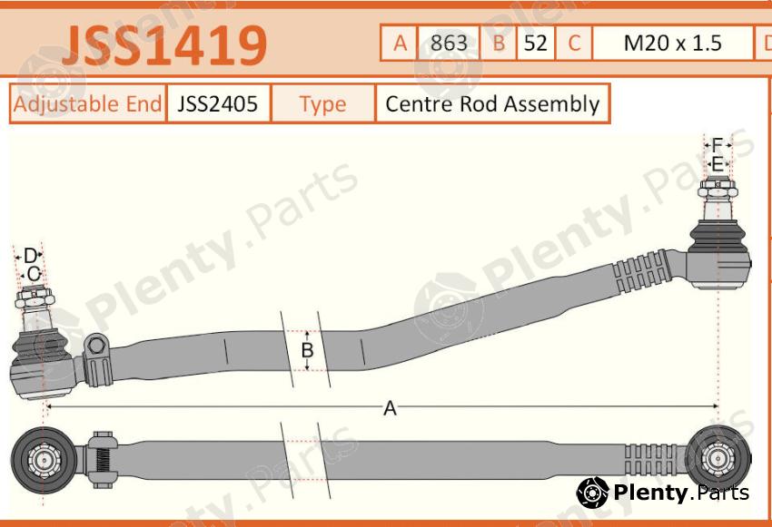  JURATEK part JSS1419 Centre Rod Assembly